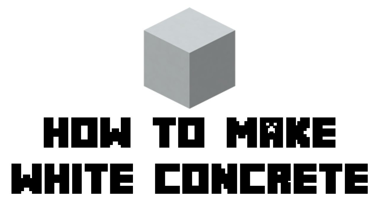 Featured image of post How To Make White Concrete In Minecraft