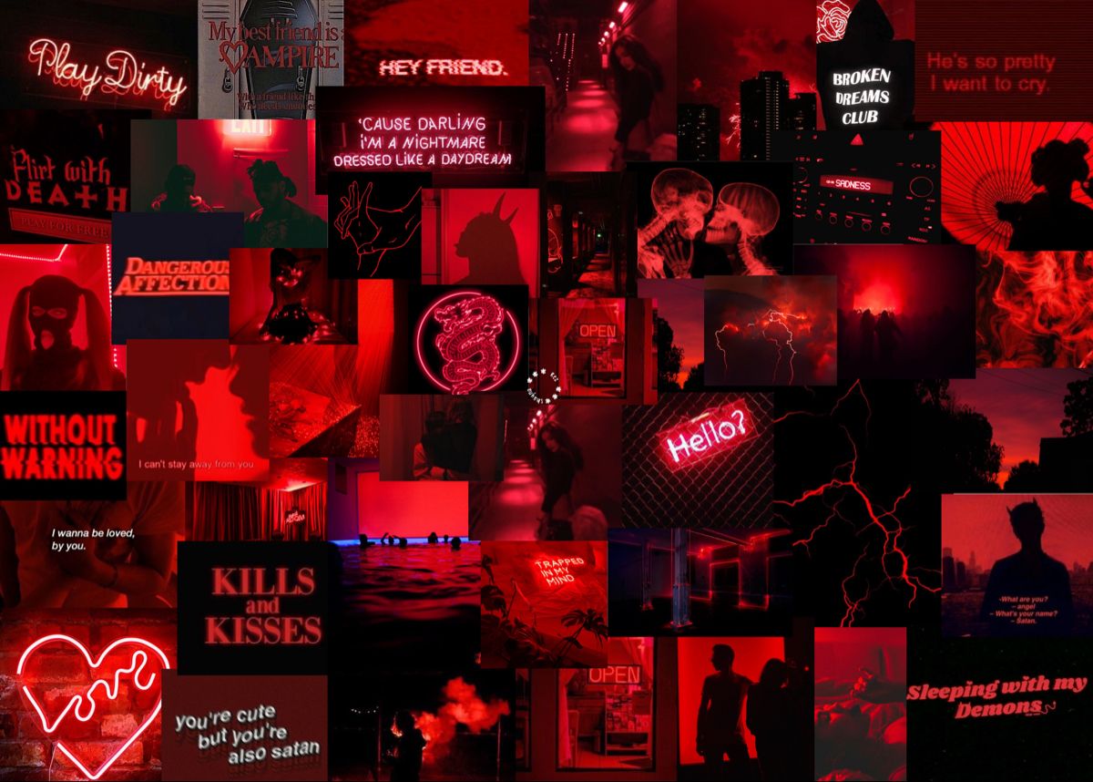 Featured image of post Neon Red Aesthetic Collage